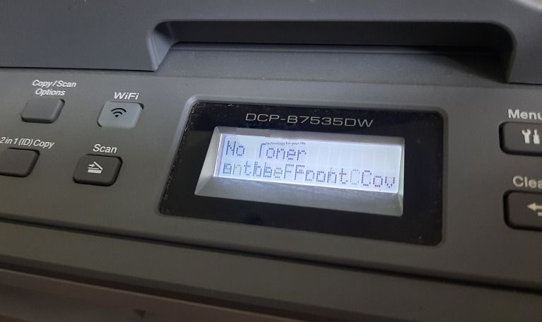 loi no toner may in brother dcp b7535dw 